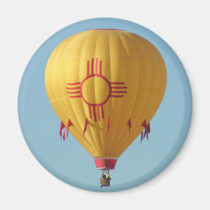 Symbole Soleil Zia Hot Air Ballon Magnet