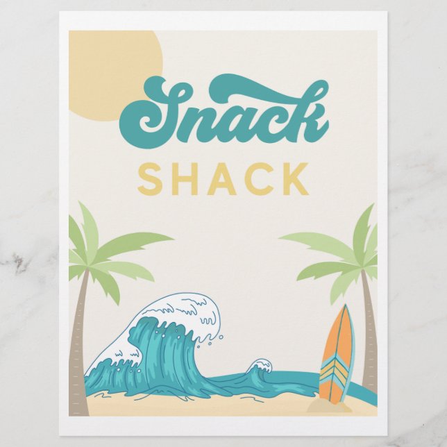 SYMBOLE surf Surf Shack | Signe alimentaire Surf (Devant)