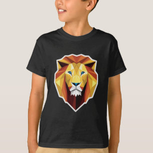 Symbole T-shirt de l'Emblème de Lion géométrique
