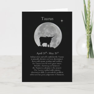 Symbole Taurus Zodiac Carte d'anniversaire