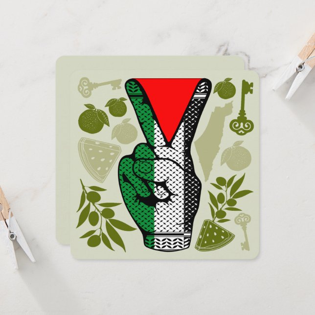 Symbole triangle rouge de résistance à la main du  (Devant/Arrière en situation)