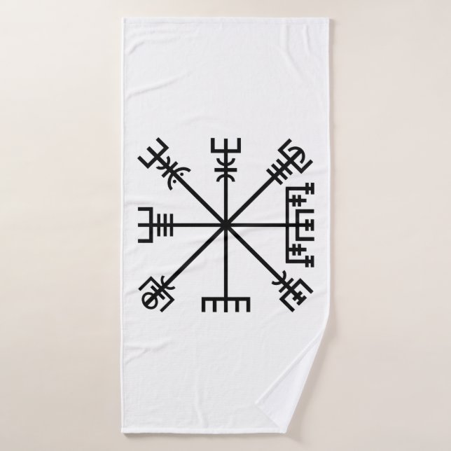 Symbole Viking Vegvisir (Serviette de bain)