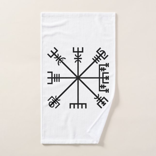 Symbole Viking Vegvisir (Serviette à main)