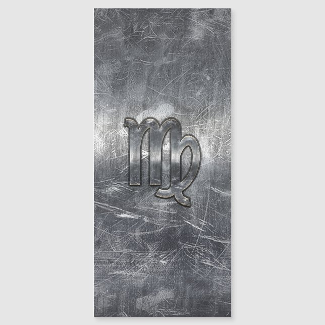 Symbole Virgo Zodiac Argent Style désaffecté (Devant)