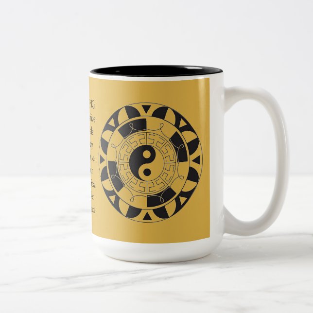 Symbole Yin et Yang Asiatique Signification Mug (Droit)