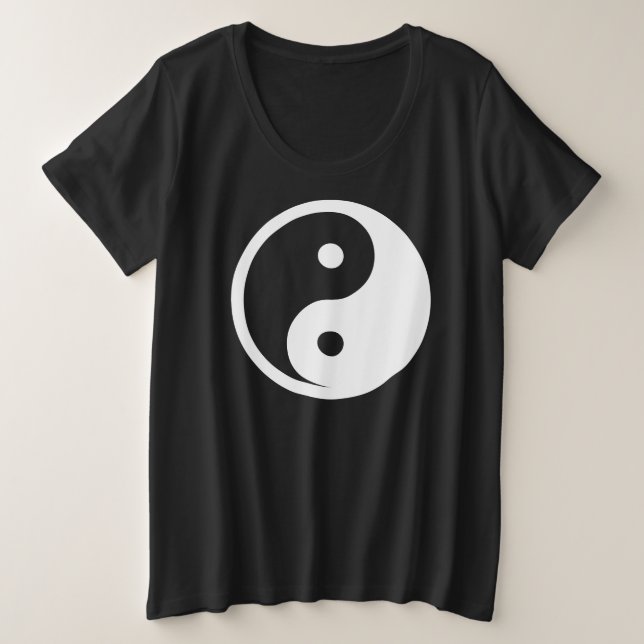 Symbole Yin Yang - tatouage solide design 2 (Design devant)