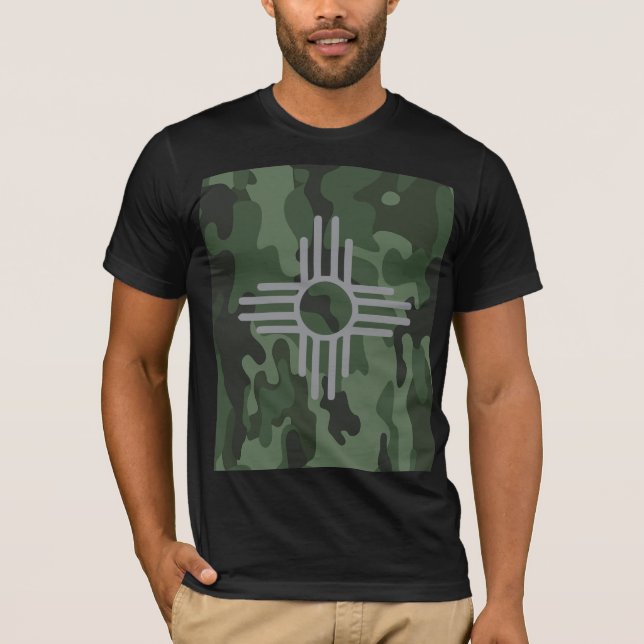 Symbole Zia Camouflage Mens T-shirt (Devant)