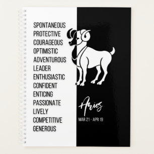Symbole Zodiac Aries, noir et blanc