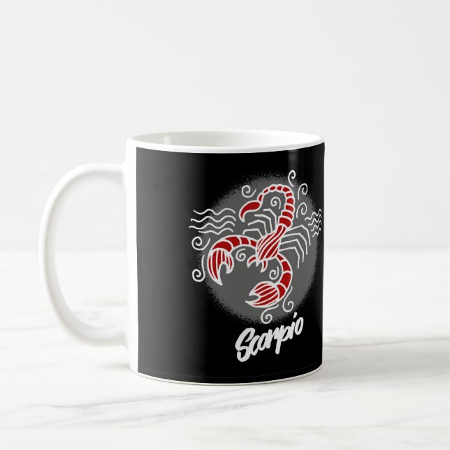 Symbole Zodiac Scorpio Mug café (Gauche)