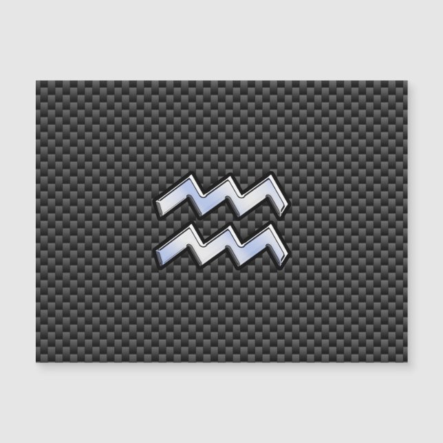 Symbole Zodiaque Aquarius Décor en fibre de carbon (Devant)