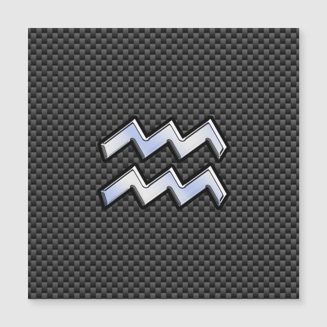 Symbole Zodiaque Aquarius Décor en fibre de carbon (Devant)