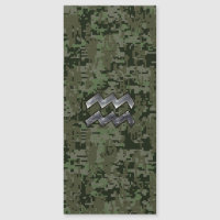 Symbole Zodiaque Aquarius sur le camouflage numéri