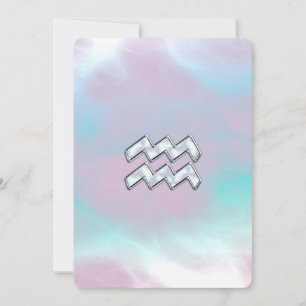 Symbole Zodiaque Aquarius sur Mère de Pearl Nacre