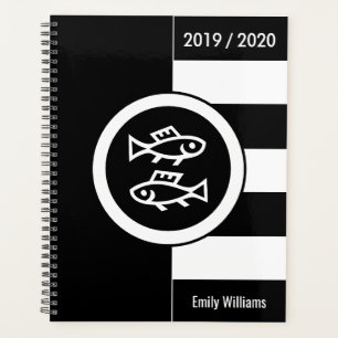 Symbole zodiaque de l'année personnalisée Poissons