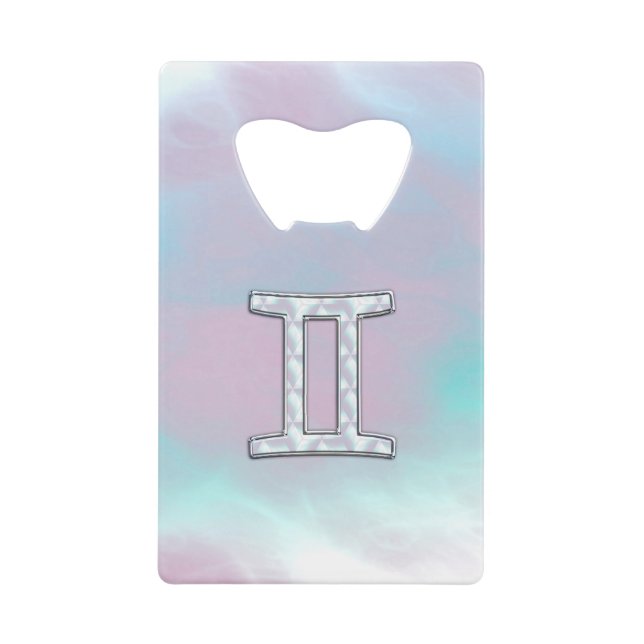 Symbole zodiaque Gemini de style perle (Devant)