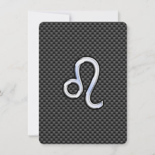 Symbole Zodiaque Leo d'argent sur l'impression de 