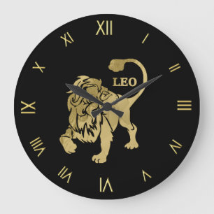 Symbole zodiaque Leo Horloge murale