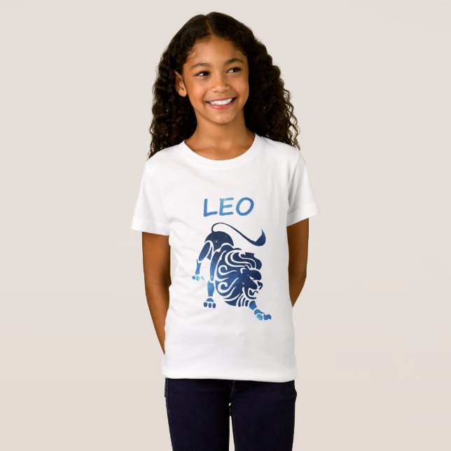 Symbole zodiaque Leo Ringer T-Shirt (Devant entier)