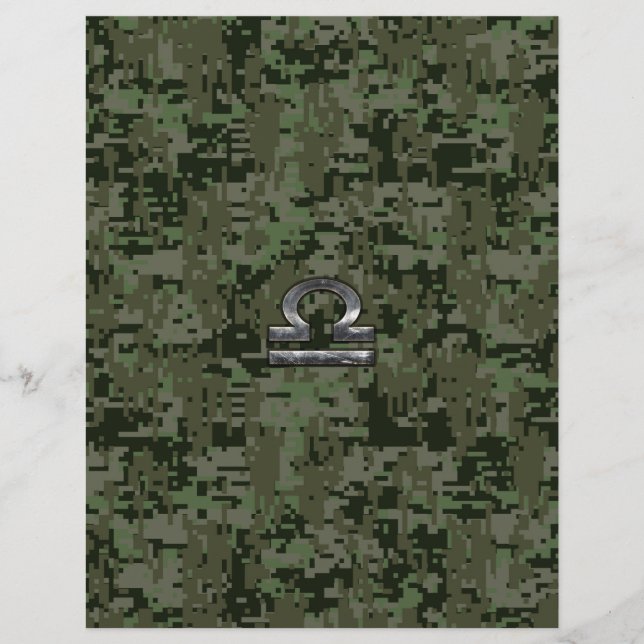 SYMBOLE Zodiaque Libra Camouflage numérique Woodla (Devant)