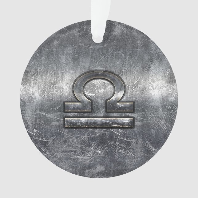 SYMBOLE Zodiaque Libra Style Acier argenté (devant)