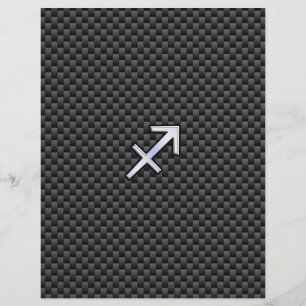 Symbole zodiaque Sagittarius Fibre de charbon de b