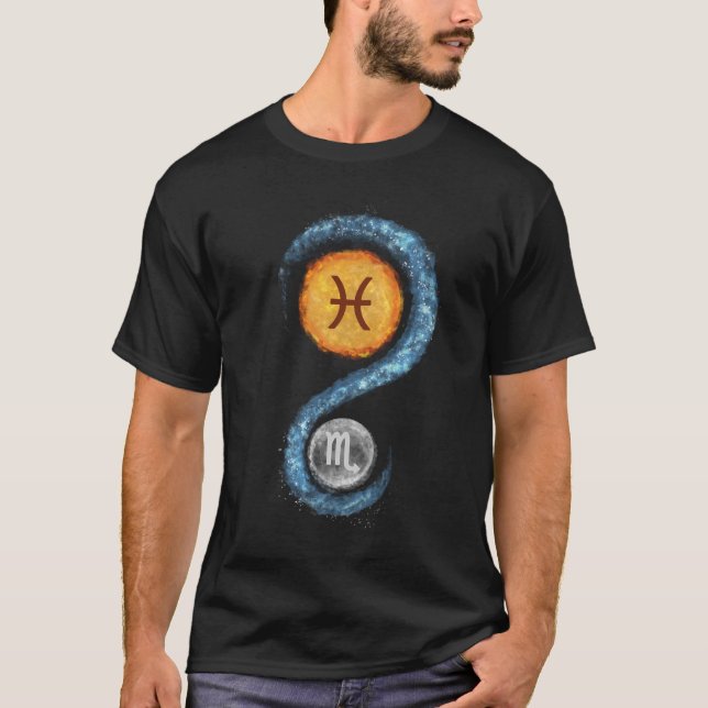 Symbole Zodiaque Scorpio Soleil Pisces T-shirt (Devant)