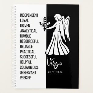Symbole Zodiaque Virgo, noir et blanc