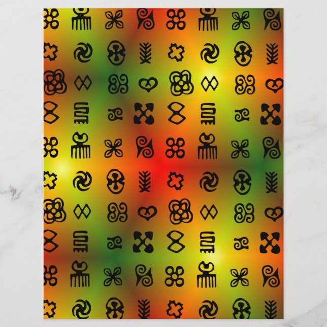 Symboles Adinkra Aux Couleurs Africaines (Devant)