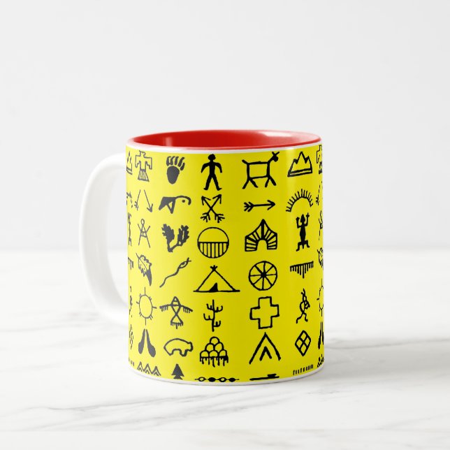 Symboles amérindiens de l'image café Mug (Devant gauche)