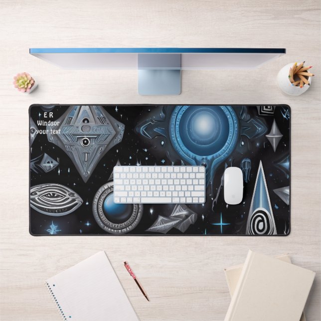Symboles anciens dans un design abstrait vibrant (Bureau 1)