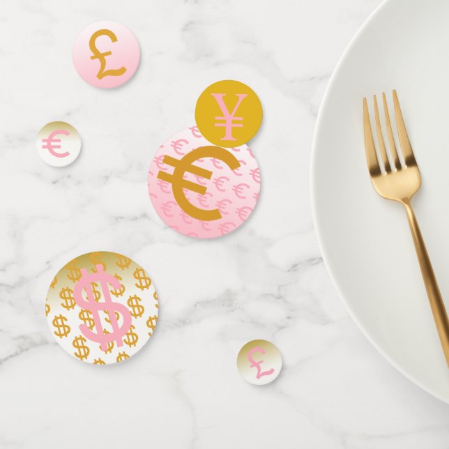 Symboles argent rose et or Party Confetti (Groupe)