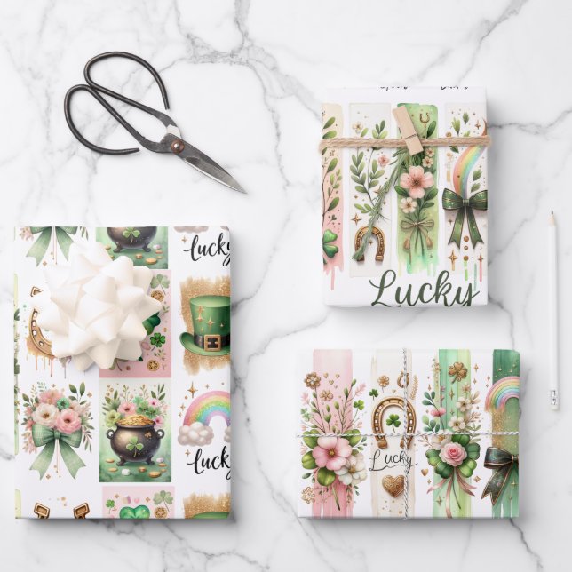 Symboles chanceux, papier d'enveloppement de la Sa (Recto)