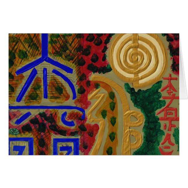 Symboles curatifs principaux de REIKI - texte de (Devant horizontal)