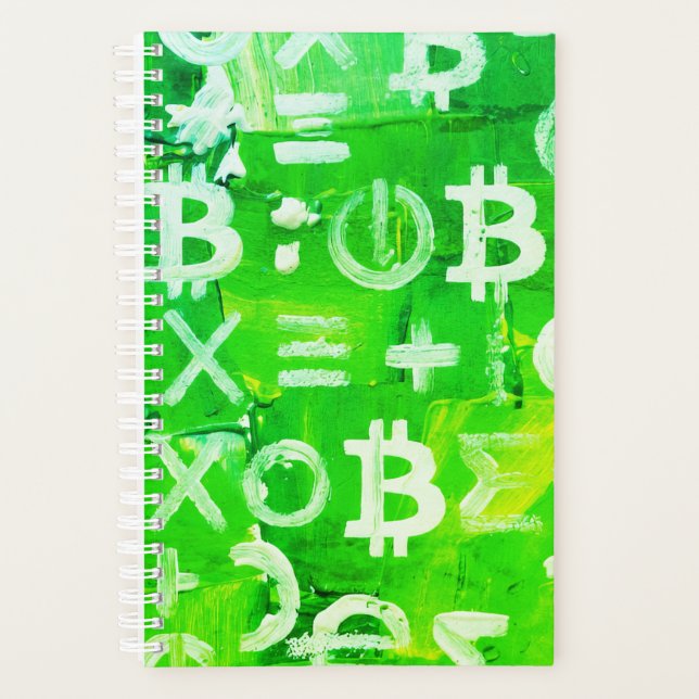 Symboles de Bitcoin (Bright Profit Green - 6) (Devant)