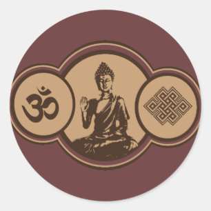 Symboles de Bouddha Sticker