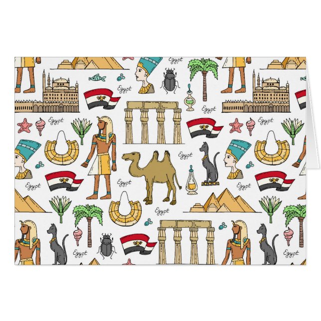 Symboles de couleur de motif de l'Egypte (Devant horizontal)