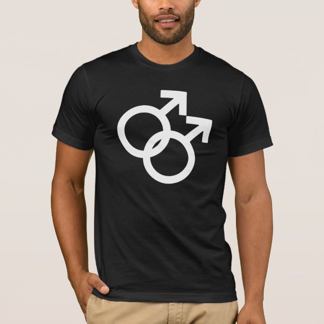 Symboles de genre masculin gay T-shirt (Devant)