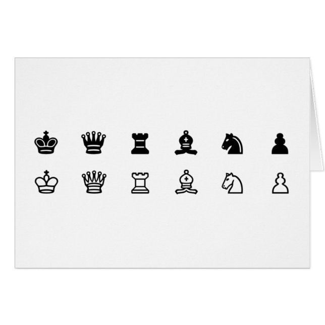 Symboles de jeu d'échecs (Devant horizontal)