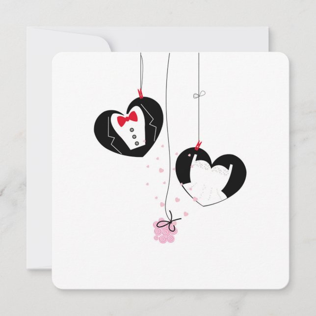 Symboles de mariage suspendus. Mariée marié (Devant)