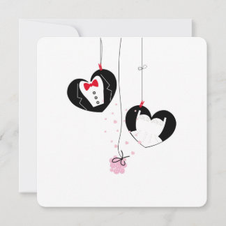 Symboles de mariage suspendus. Mariée marié