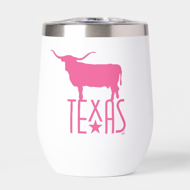 Symboles du Texas, Longhorn, rose (Avant)