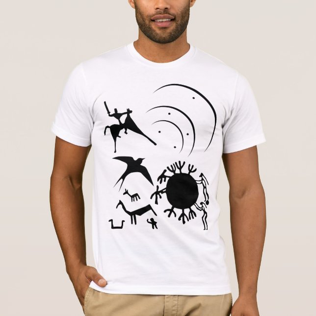 Symboles et pétroglyphes animaux T-shirt (Devant)