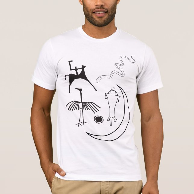 Symboles et pétroglyphes animaux T-shirt (Devant)