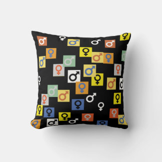Symboles masculins et féminins Coussin