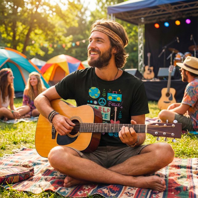 Symboles Mondiaux de la Paix T-shirt Homme (Créateur téléchargé)