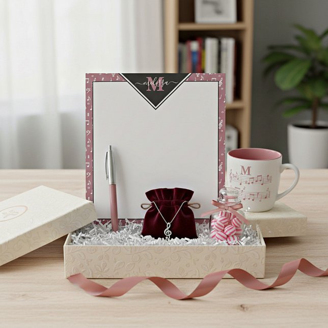 Symboles musicaux bloc-notes personnalisé (Créateur téléchargé)