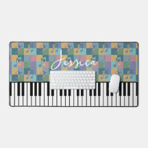 Symboles musicaux du clavier de piano Monogramme M