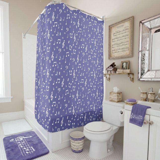 symboles musicaux rideau de douche (Créateur téléchargé)
