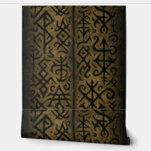 Symboles mystiques et papier peint occulte foncé