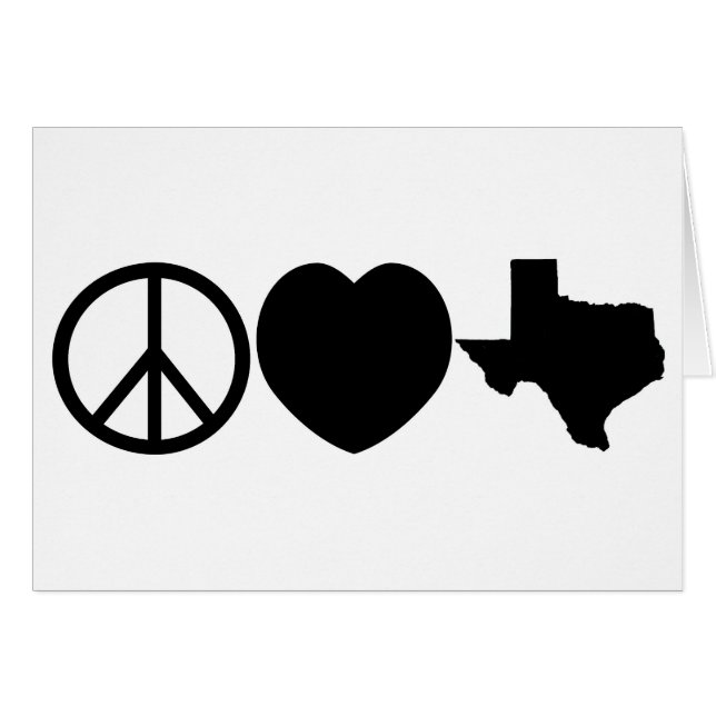 Symboles Peace Love Texas (Devant horizontal)